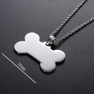 stali nierdzewnej nieśmiertelniki pies kość wisiorek.