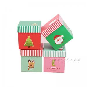 Mały kwadratowy papier do drukowania wigilijne pudełko na prezent Apple