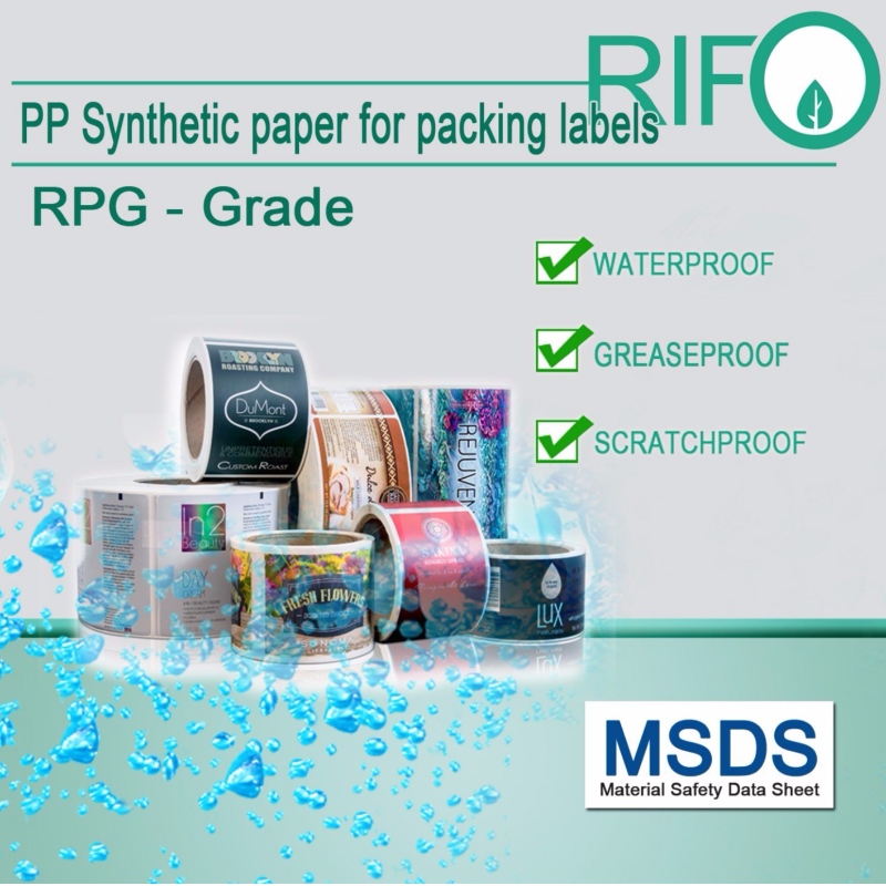 Druk offsetowy, druk UV, elastyczny papier syntetyczny PP do drukowania do produktów higieny osobistej