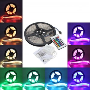 Odkryty 12V 24V OEM Epistar Multi Color RGB LED Strip Zestawy SMD 5050 300LED na metr Wodoodporny pasek LED Blister Kit