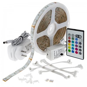 Odkryty 12V 24V OEM Epistar Multi Color RGB LED Strip Zestawy SMD 5050 300LED na metr Wodoodporny pasek LED Blister Kit