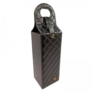 Niestandardowy uchwyt przenośny pojemnik na prezent pu skóra