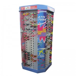 Stojak na okulary niestandardowe / Stojak podłogowy / Wyświetlacz haczykowy na wyświetlacz kartonowy