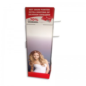 Detal tanie tektury falistej blat górny wyświetlacz stojący z hakiem