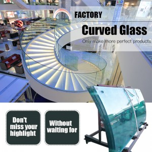 Bezpieczeństwo Zakrzywione odblaskowe hartowane Balustrady ze szkła hartowanego Bent