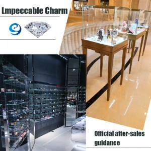 Dostosuj zestaw ekspozycyjny biżuterii luksusowej gabloty i wizytówkę sklepu jubilerskiego