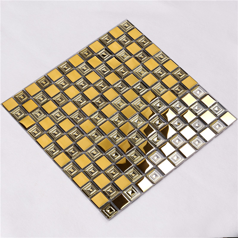HDT10 Midle East Style Golden Metal Patrząc na galwaniczne szklane płytki mozaikowe