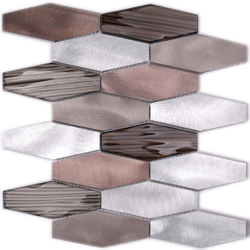 Płytki metalowe ze stopu aluminium Mix szklanych płytek mozaikowych