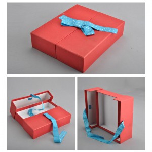 Niestandardowe pudełko papierowe ze wstążką