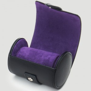 Pojedyncze etui podróżne z rolką - czarny kamyk