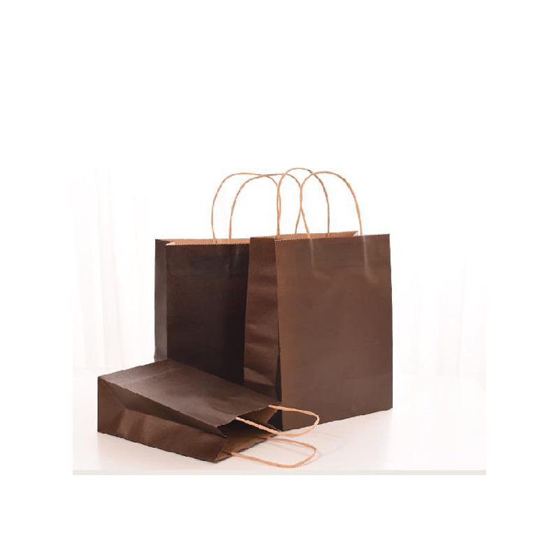 Custom Printed Hand Shopping Brown Kraft Paper Bag z uchwytami