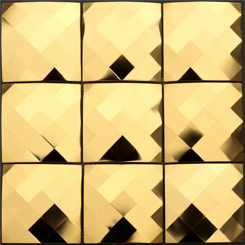 Luksusowy złoty diament mozaika Backsplash