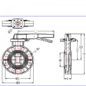 zawór motylkowy upvc