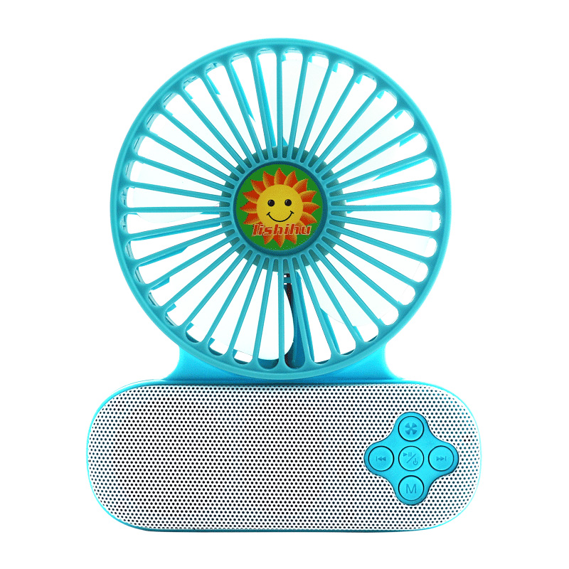 Przenośne głośniki bezprzewodowe Bluetooth Mini wentylator biurkowy Akumulator zasilany z laptopa