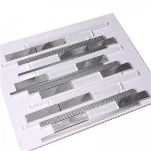 Płytki mozaikowe do ścian ze szkła Super White \u0026 Alu