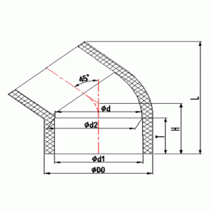 UPWC ELBOW 45 °