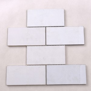 Łazienka Super White Crystal Glass Mozaika Brick Tile Ameryka Północna Najnowszy projekt