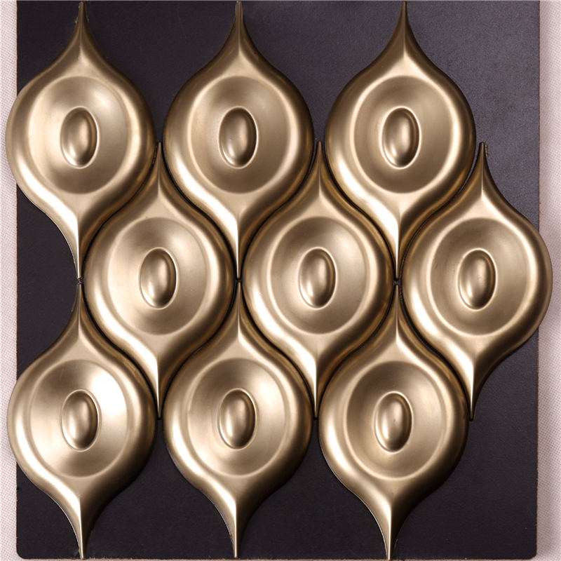 Zaczarowane Złoto Metal Wzór 3D Dekoracyjne Płytki