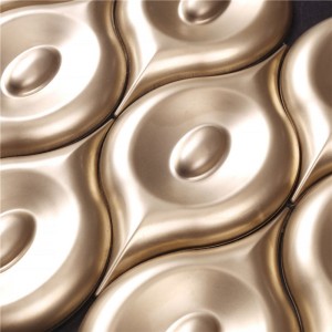 Zaczarowane Złoto Metal Wzór 3D Dekoracyjne Płytki