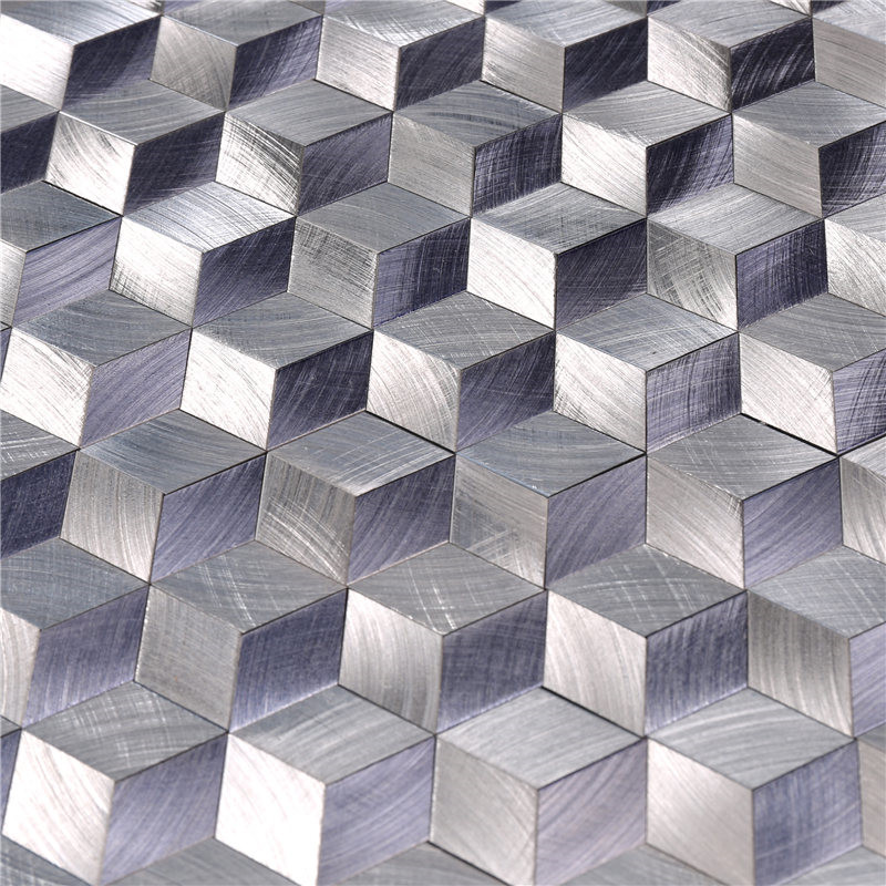Fioletowa mozaika metalowych płytek backsplash do dekoracji HLC17