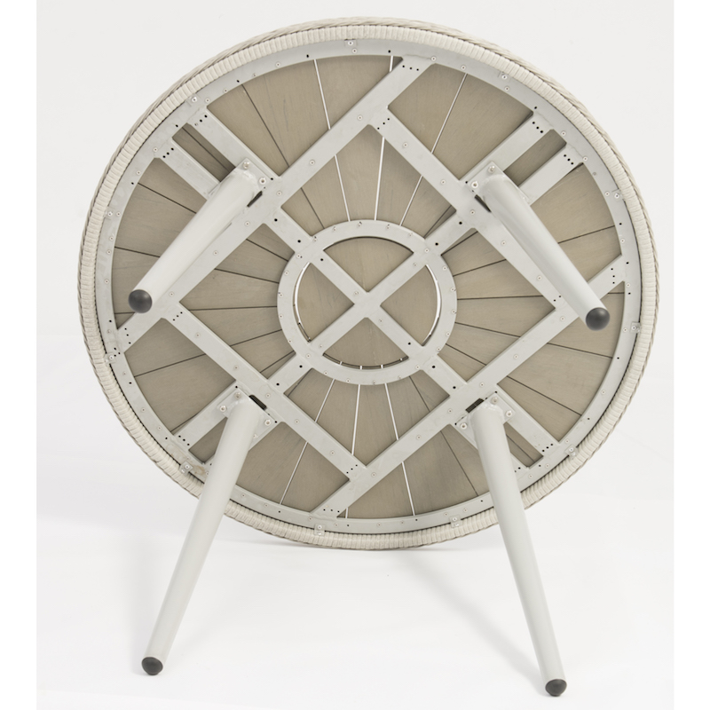 aluminiowy rattanowy zestaw mebli ogrodowych okrągły stół z 4 krzesłami