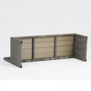 aluminiowy stół rattanowy ławka parkowa meble ogrodowe zestaw z otworem parasolowym