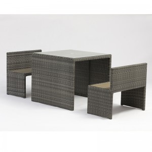 aluminiowy stół z rattanu kwadratowy ławka parkowa meble ogrodowe zestaw z otworem parasolowym