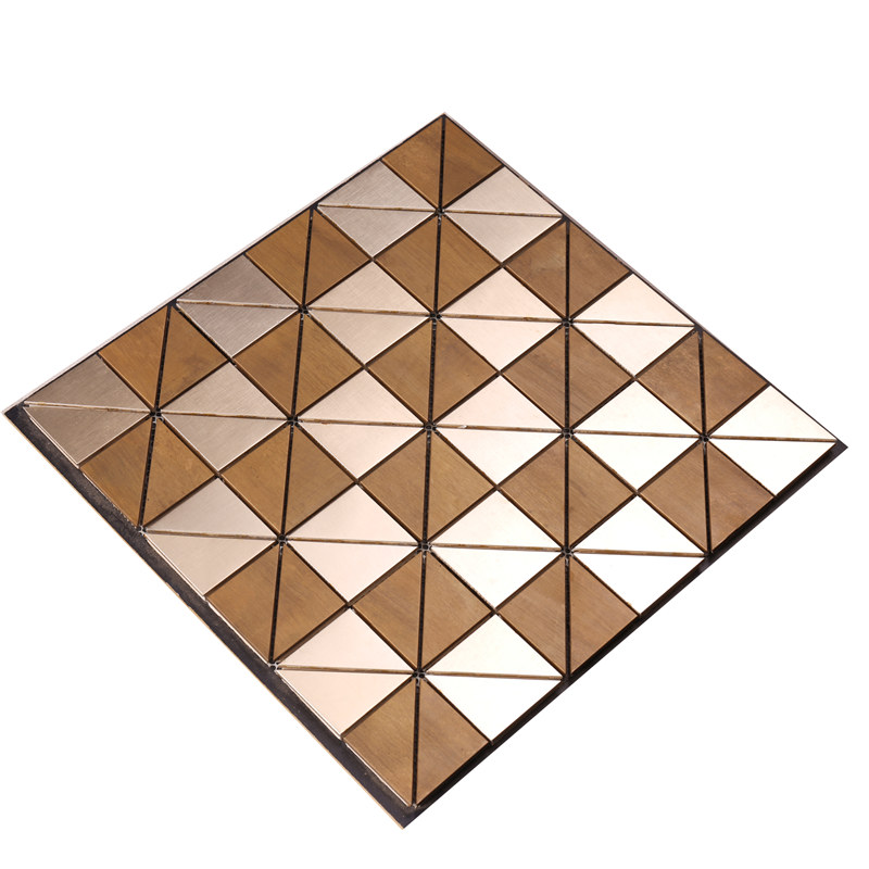 Dekoracyjna Szampańska Złota Geometryczna Płytka Mozaiki HSW18118