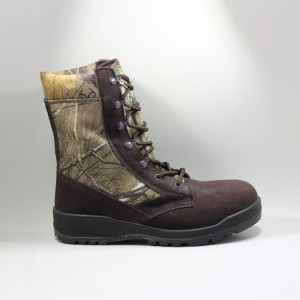 Górne wodoodporne męskie buty myśliwskie Camo Suede Leather