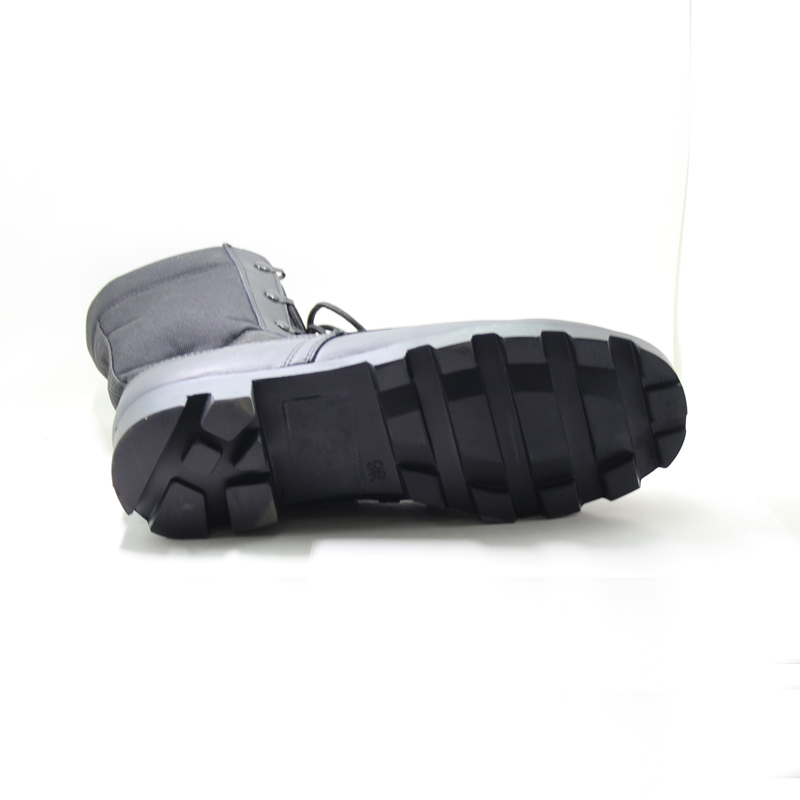 Skórzane buty bojowe wojskowej podeszwy z czarnej skóry