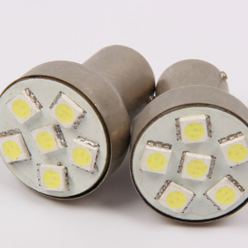 światła drogowe samochodu 6smd 5050 światła kierunkowskazu s25 1156 p21w