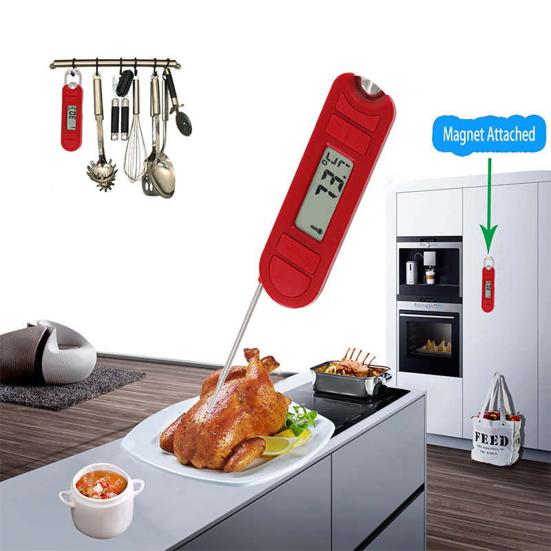 2019 Narzędzia kuchenne Czerwony cyfrowy termometr mięsny do gotowania BBQ Grill