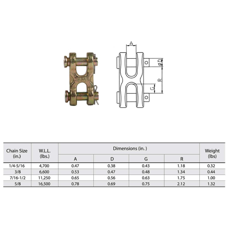 Kute G70 Twin Clevis Links YZ H Type