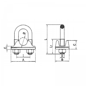 Klips do lin stalowych kutych typu włoskiego