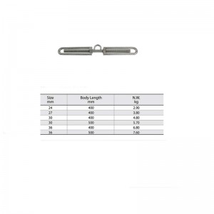 D-D Type Hamburg Lashing Turnbuckle Self Color