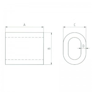 Stalowy owalny rękaw do kształtowania S-506 Rękaw bez stożka