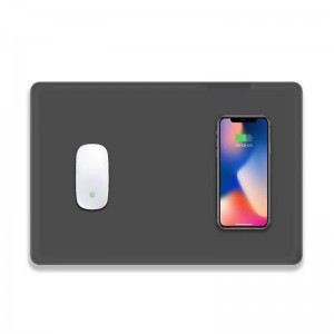 KPS-HBQ22 2w1 Custom QI 5W wysokiej jakości skórzana, cienka podkładka pod mysz bezprzewodową