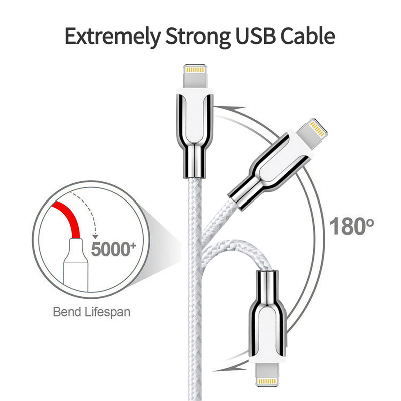 Kabel USB z włóknem nylonowo-bawełnianym KPS-8445CB