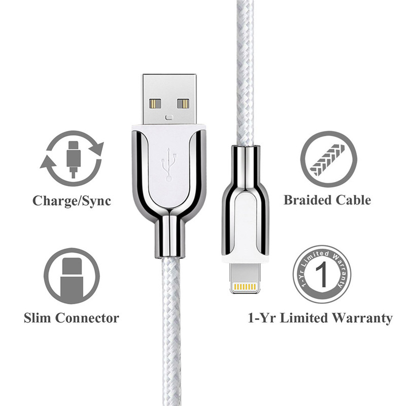 Kabel USB z włóknem nylonowo-bawełnianym KPS-8445CB