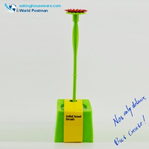 Szczotka toaletowa w kształcie kwiatu Akbrand z kwadratowym caddy