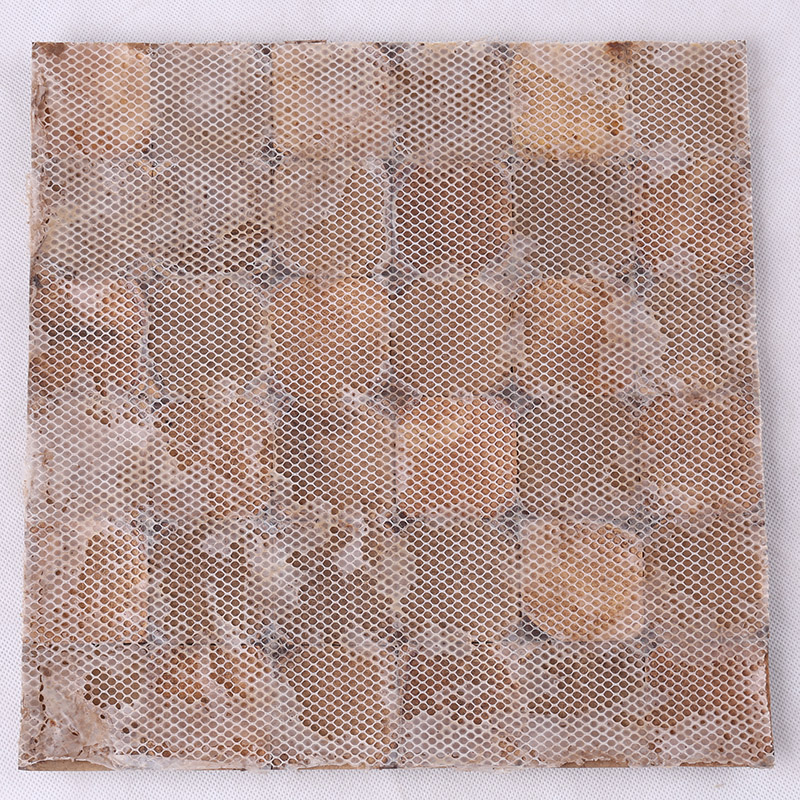 Antyczna naturalna polerowana kwadratowa kokosowa mozaika Dekoracyjna płytka ścienna