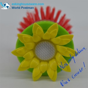 AKDB002 Mała poręczna szczotka do czyszczenia naczyń w kształcie kwiatu