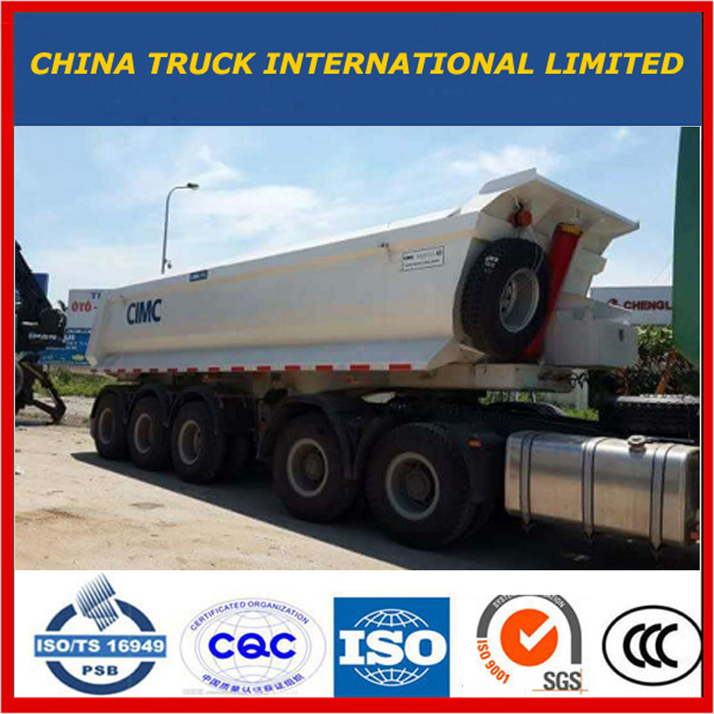 Cimc Tri Axles 25m3--37m3 Naczepa wywrotka boczna / wywrotka