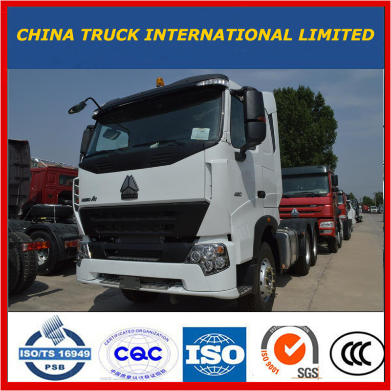 Sinotruk HOWO A7 6 * 4 10 Wheelers 420HP Diesel Heavy Duty Głowica przyczepy / Głowica ładująca / Głowica holownicza ciągnika