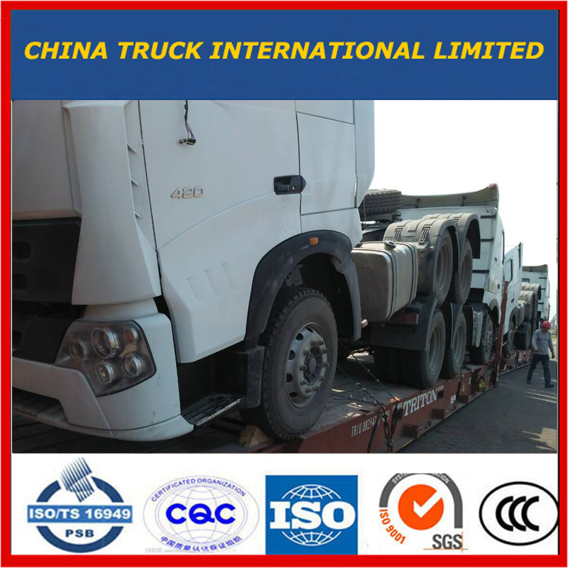 Chiny 6X4 A7 420HP 10 koła HOWO Holownicza ciężarówka / ciągnik siodłowy