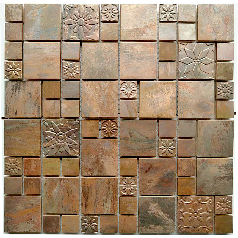 Luksusowa stylowa miedziana mozaika Backsplash Płytki łazienkowe i ozdobne Miedziane płytki Piastrelle Bagno Con Fiori