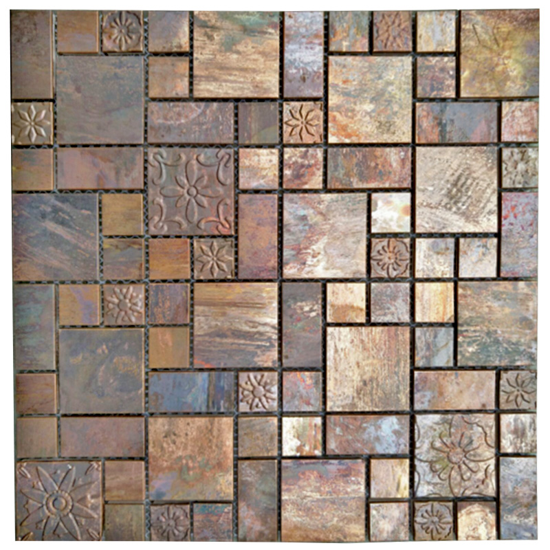 Luksusowa stylowa miedziana mozaika Backsplash Płytki łazienkowe i ozdobne Miedziane płytki Piastrelle Bagno Con Fiori