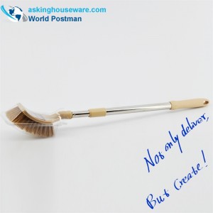 AK91001 Akbrand Szczotka toaletowa Elastyczna kwadratowa główka szczoteczki ze stali nierdzewnej