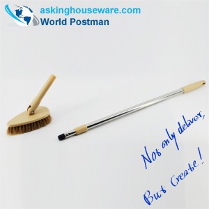 Akbrand Długa rączka Elastyczna szczotka podłogowa Trójkątna główka