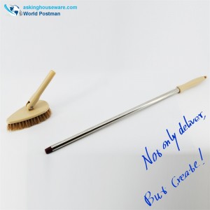 Szczotka podłogowa Akbrand Długa nierozciągliwa głowica ze stali nierdzewnej w kształcie trójkąta